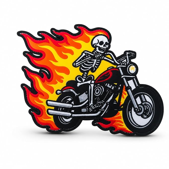 Flame Rider Skeleton Patch