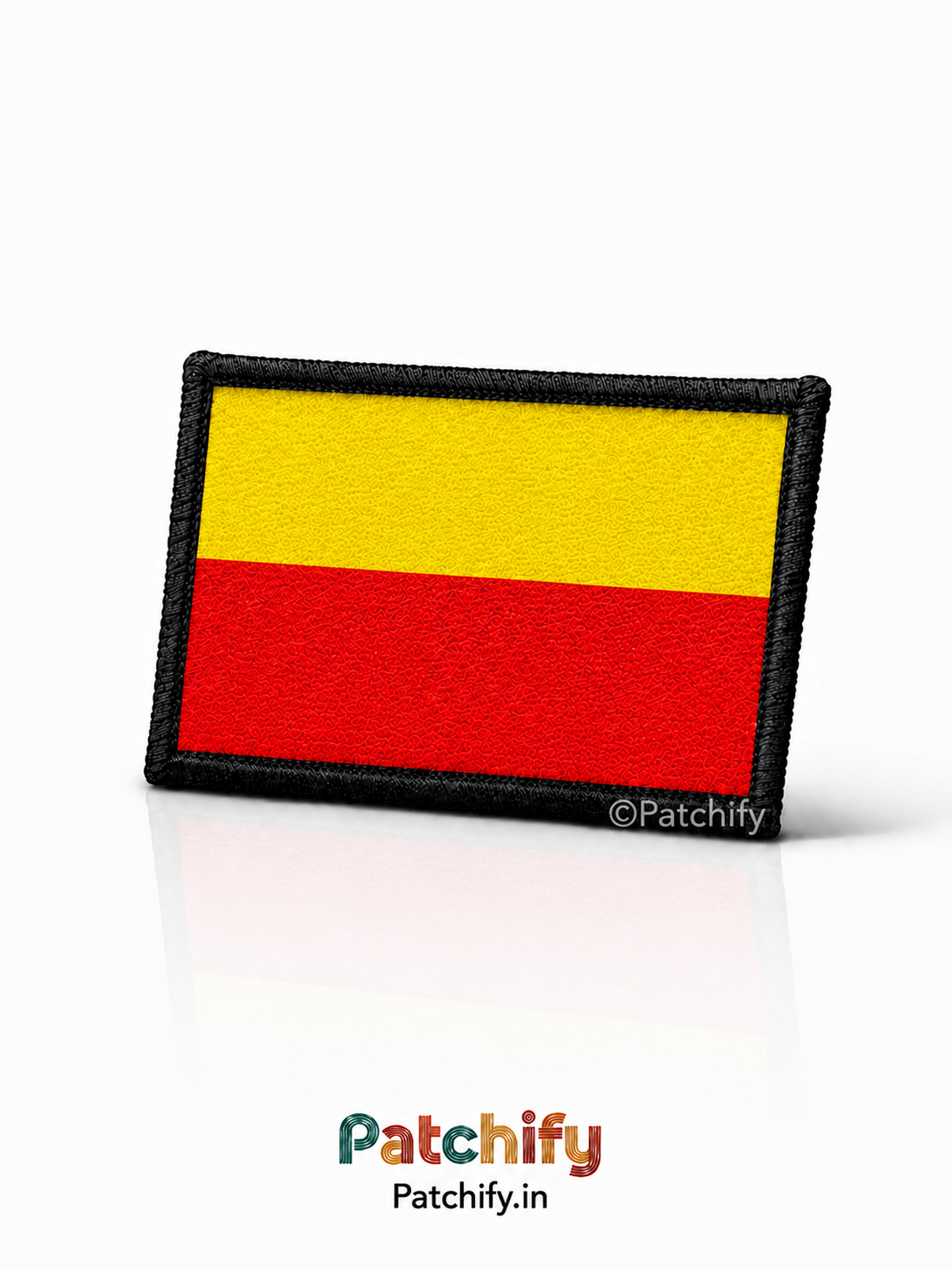 Karnataka Flag Patch with Name and Blood Group