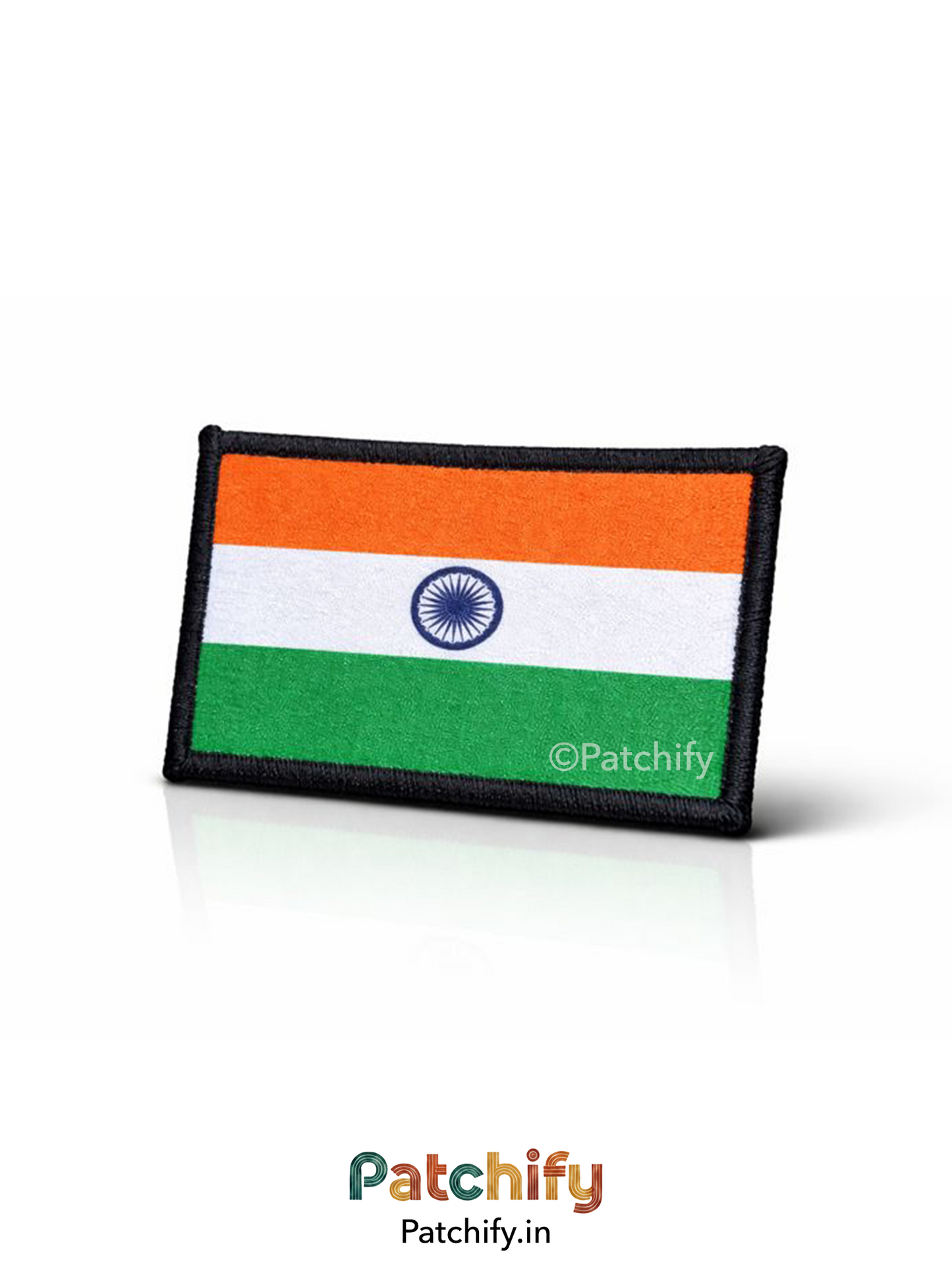India Flag Patch WIth Name and Blood Group