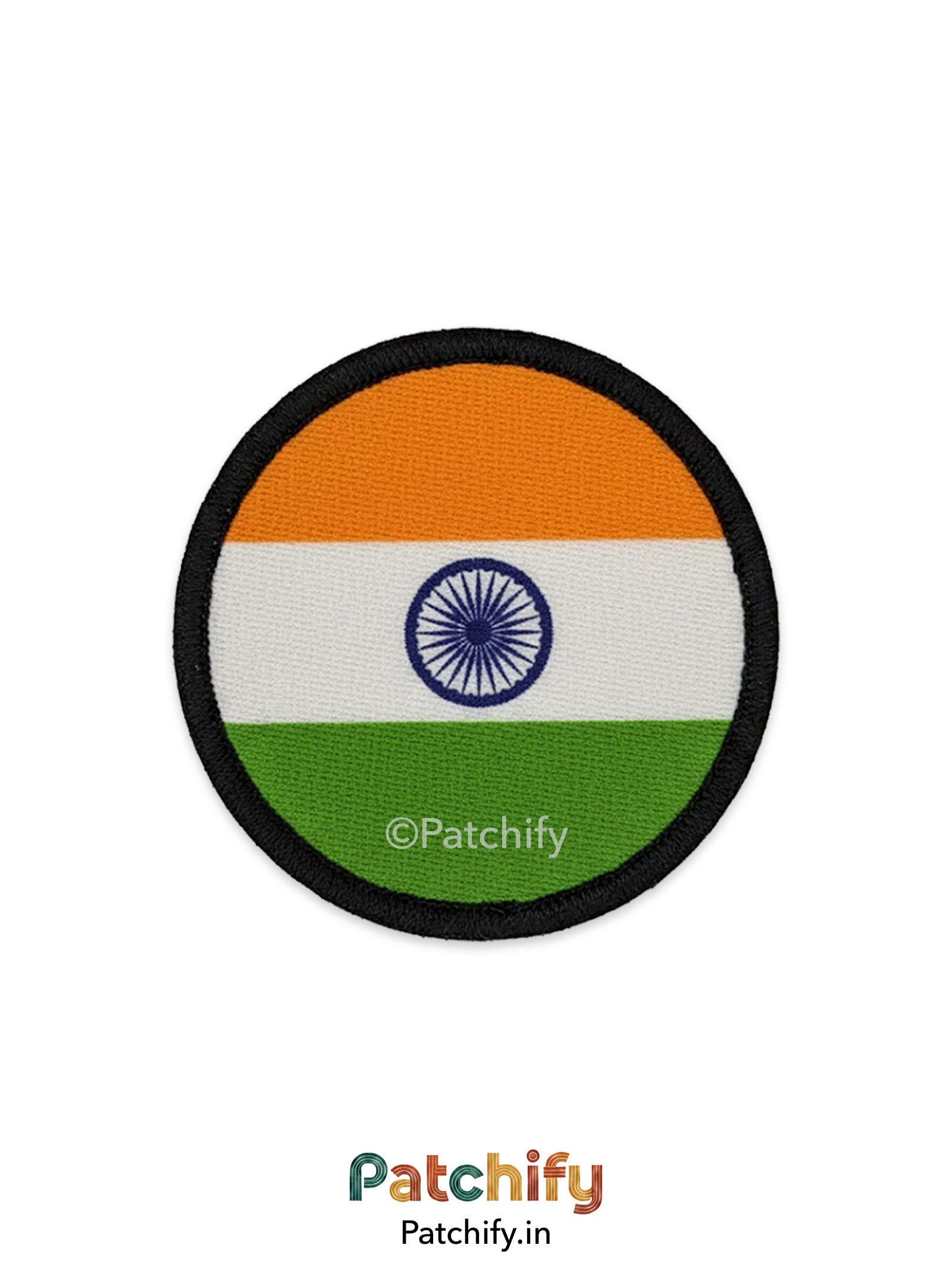 India Flag Round Patch