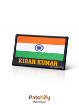India Flag Patch WIth Name and Blood Group